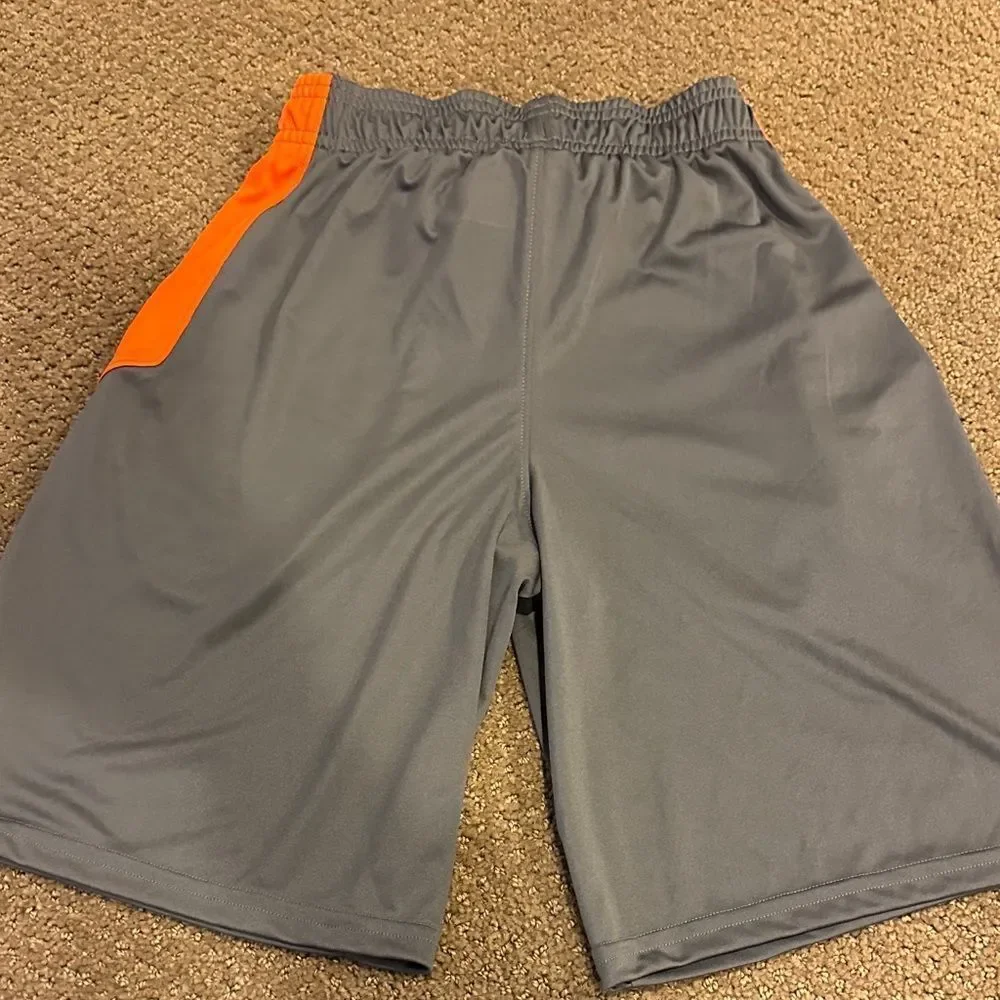 Under Armour Boys Set of Two Gray Athletic Shorts with Drawstring Size Youth S